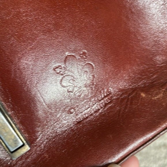 Vera Pelle Vintage Genuine Leather Green Brown Purse - Picture 7 of 13